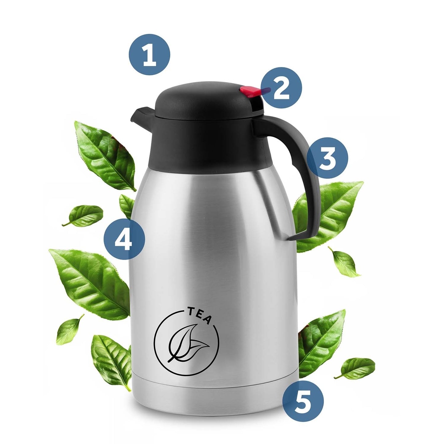 Vacuum insulated teapot 2L Berdsen BD-780