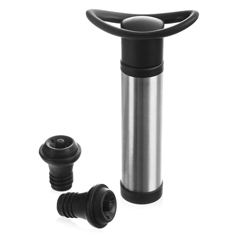 Vacuum pump with two bottle caps for wine preservation