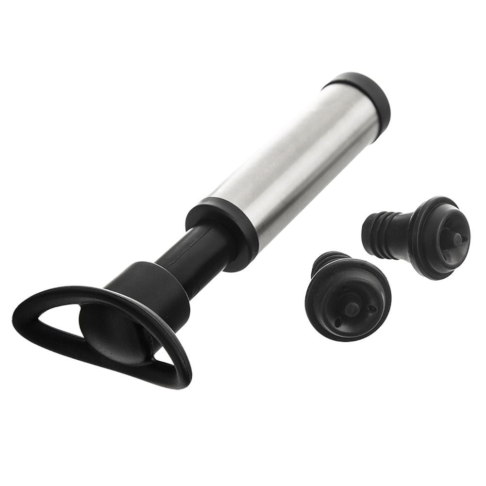 Vacuum pump with two bottle caps for wine preservation