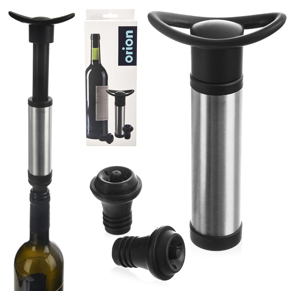 Vacuum pump with two bottle caps for wine preservation