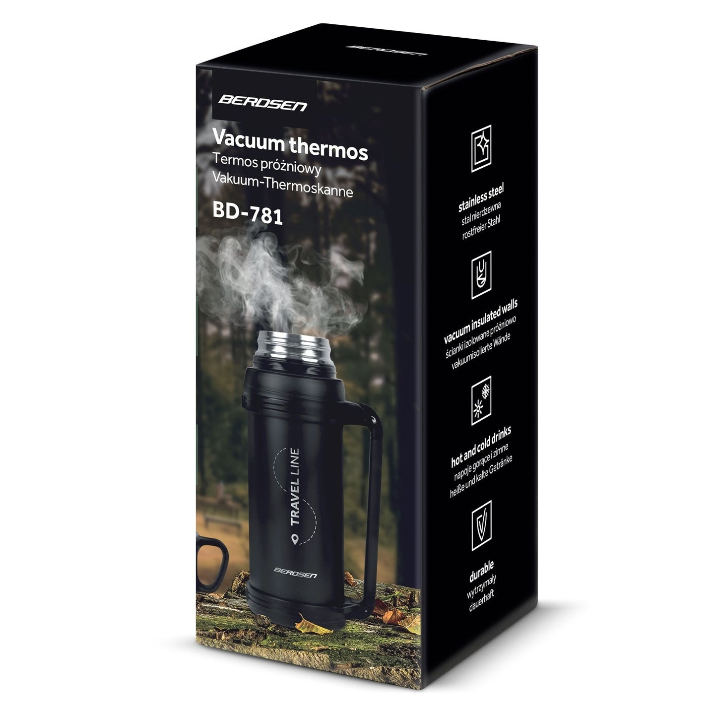 Vacuum thermos 1500 ml BD-781 black