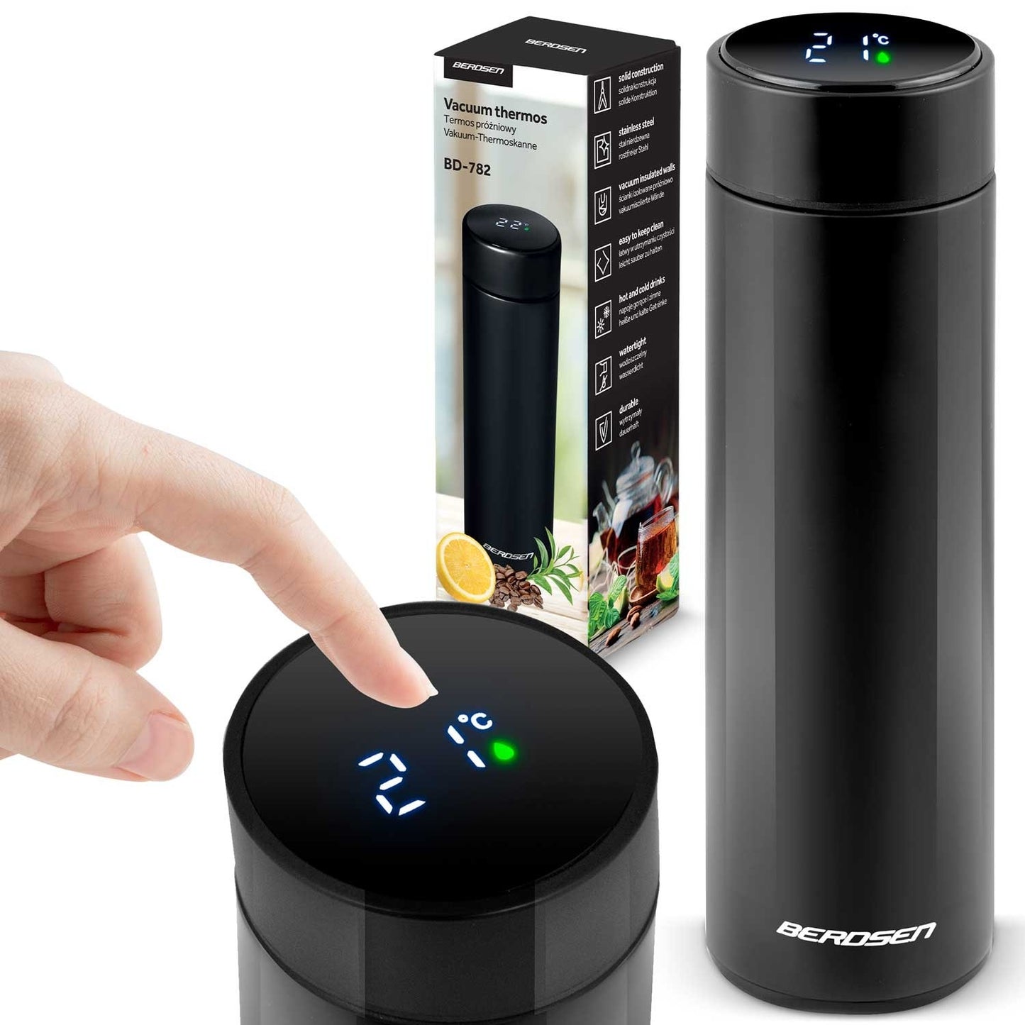 Vacuum thermos 420 ml BD-782 Black