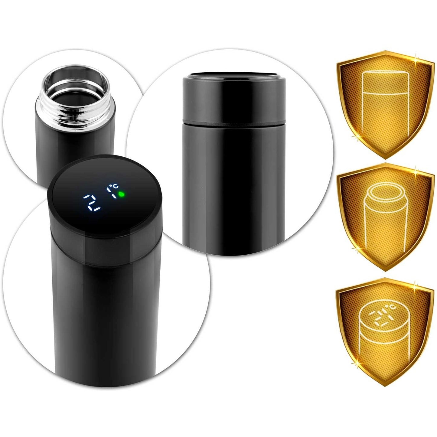 Vacuum thermos 420 ml BD-782 Black