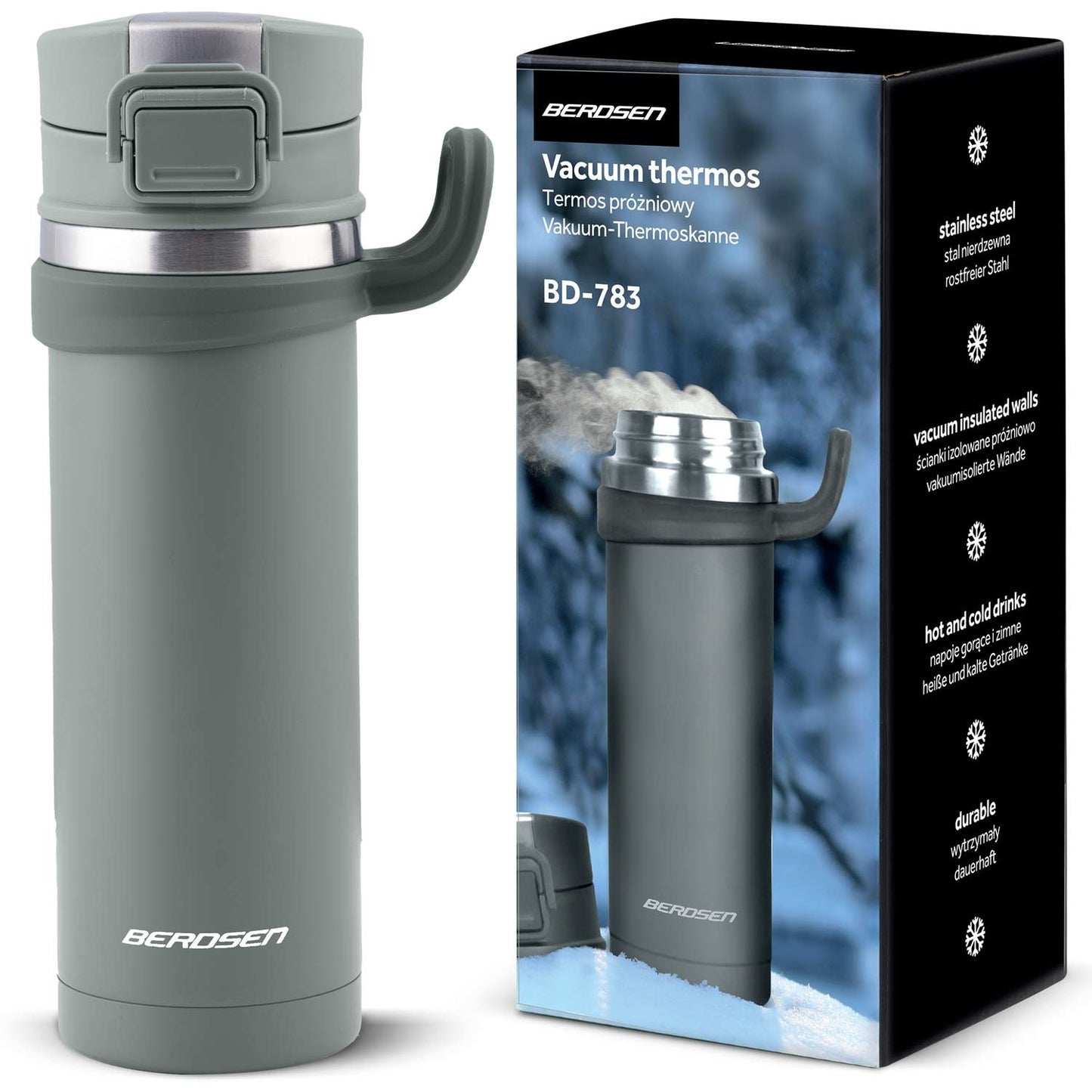 Vacuum thermos 450 ml BD-783 Grey