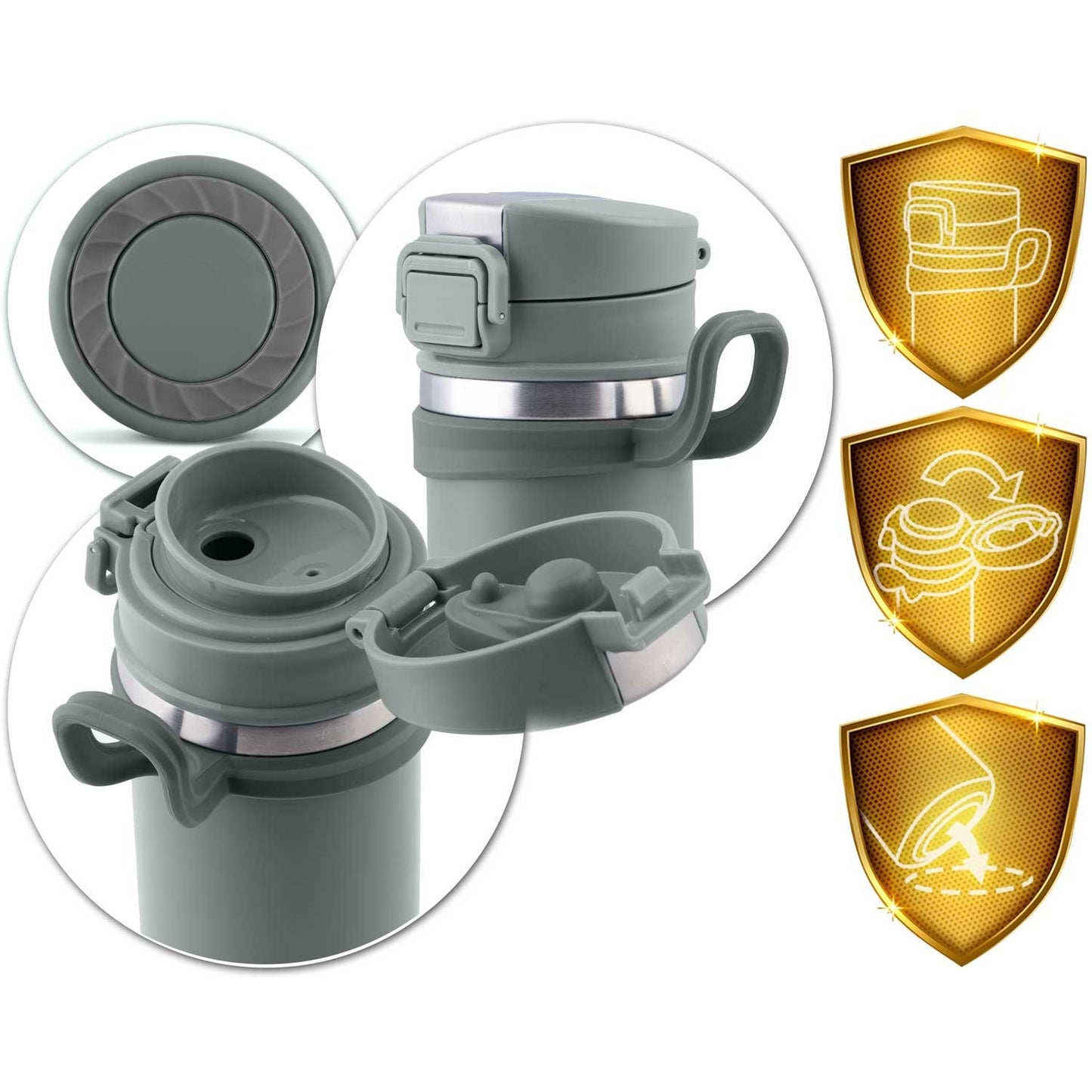 Vacuum thermos 450 ml BD-783 Grey