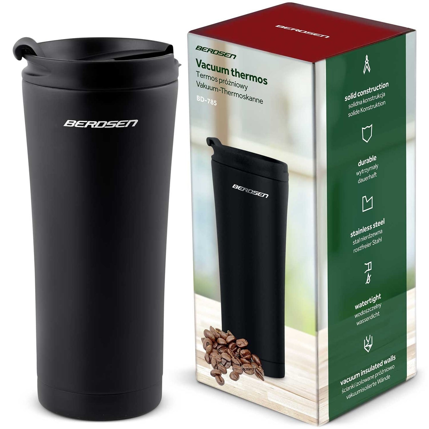 Vacuum thermos 470 ml BD-785 Black