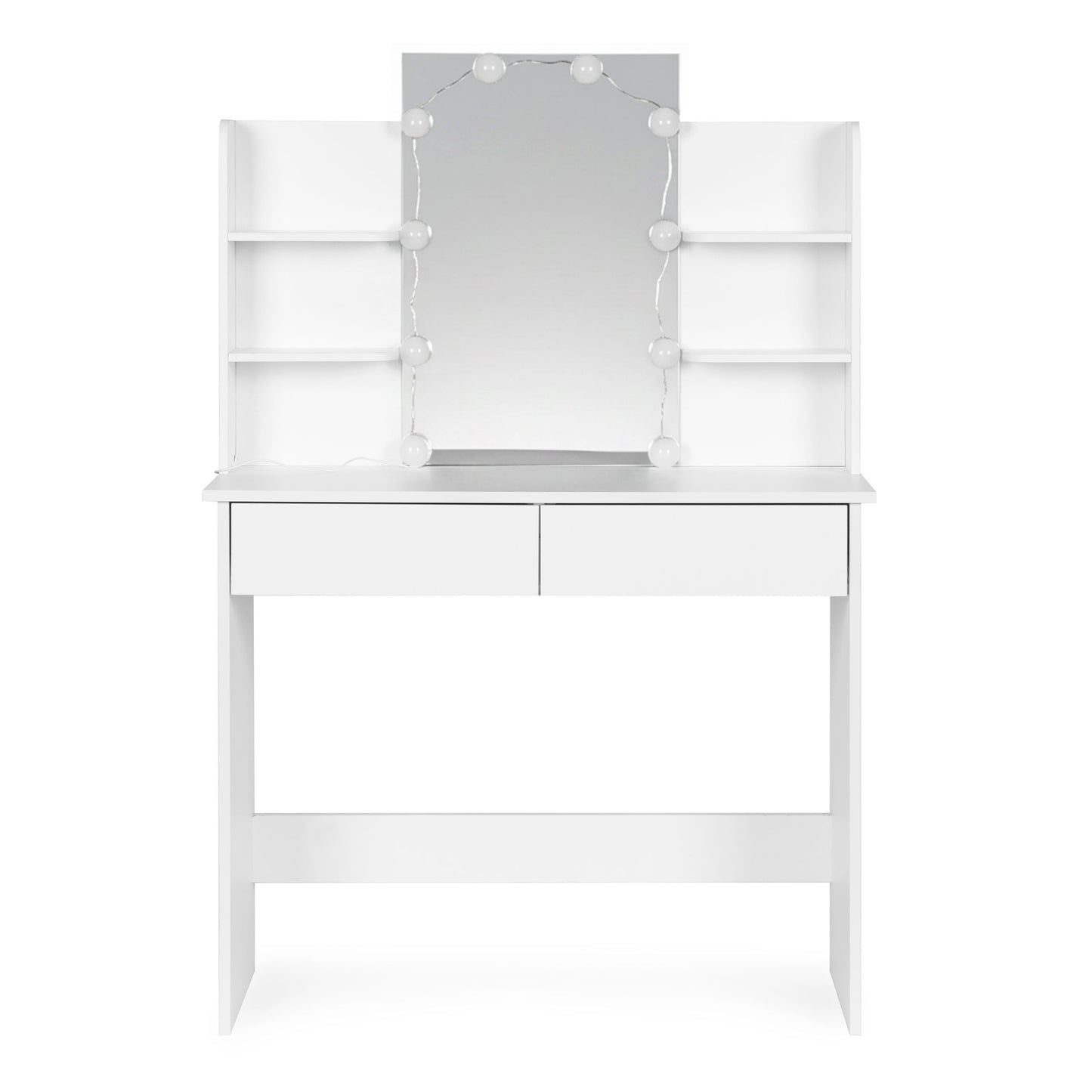 Vanity Table with LED Mirror, 3 Light Modes, Drawers