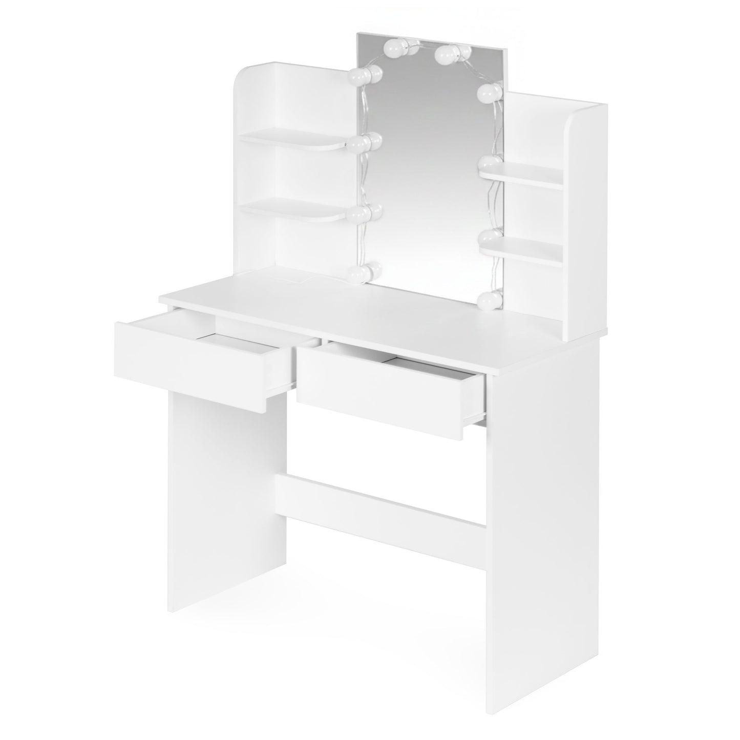 Vanity Table with LED Mirror, 3 Light Modes, Drawers