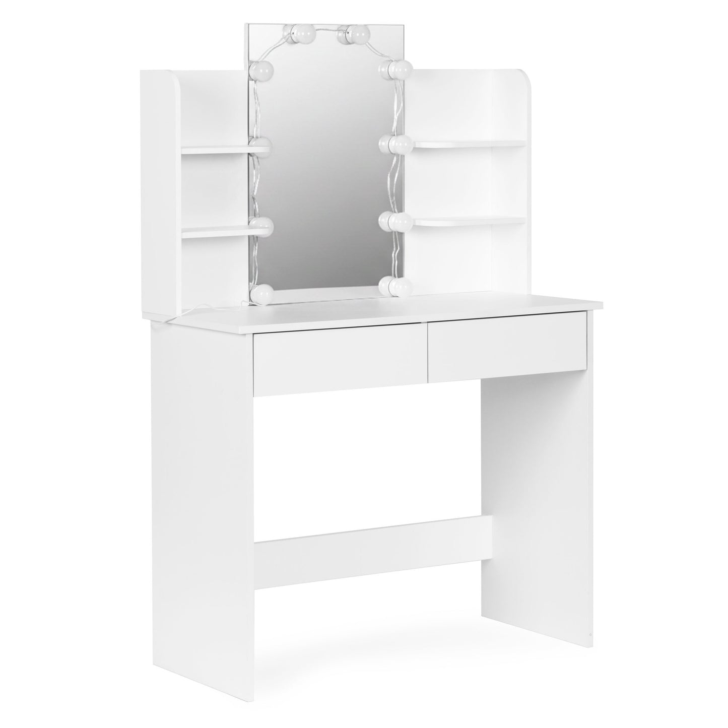 Vanity Table with LED Mirror, 3 Light Modes, Drawers