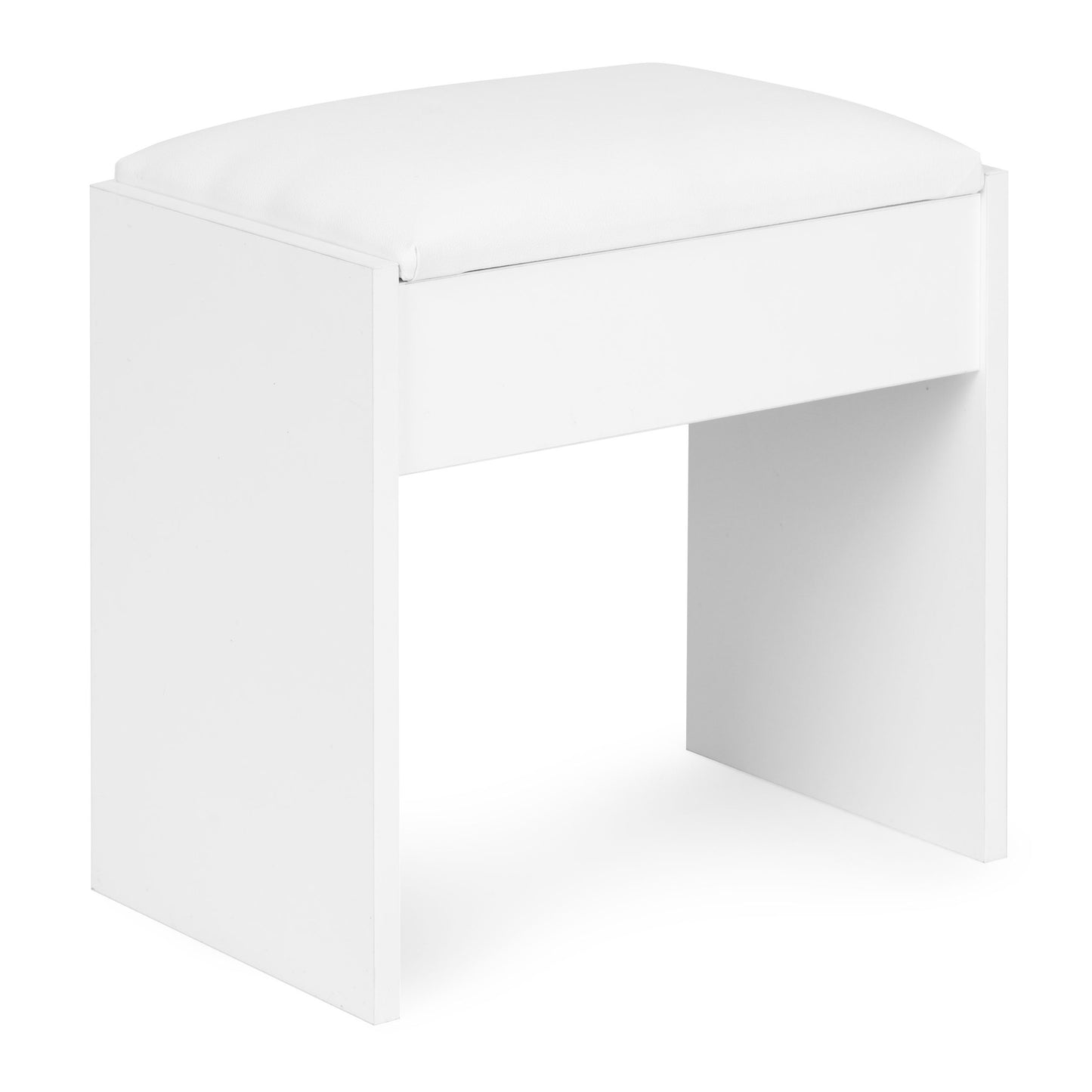 Vanity Table with LED Mirror, 5 Drawers, Stool Included