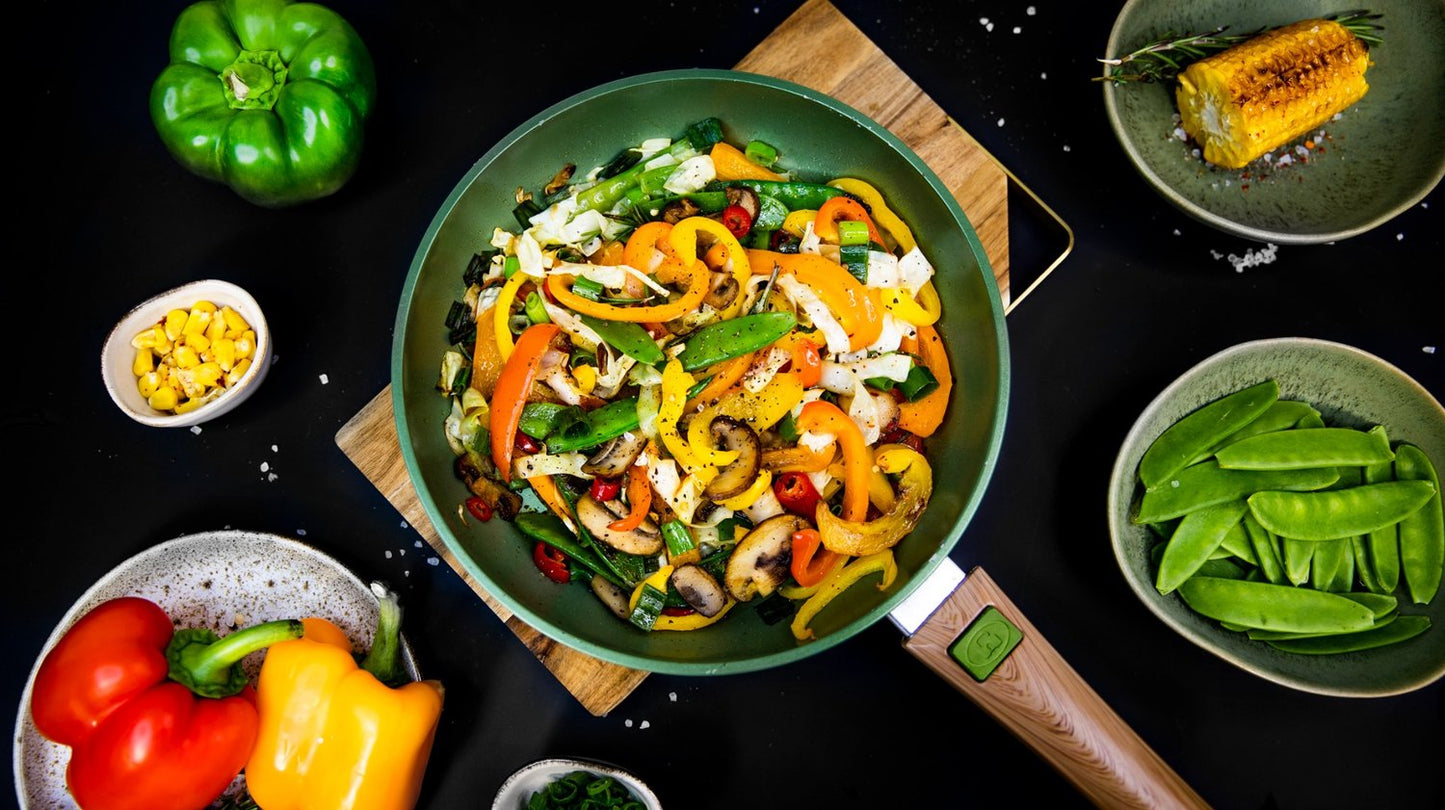 Vegan Eco-Friendly Frying Pan, 24cm, Removable Handle