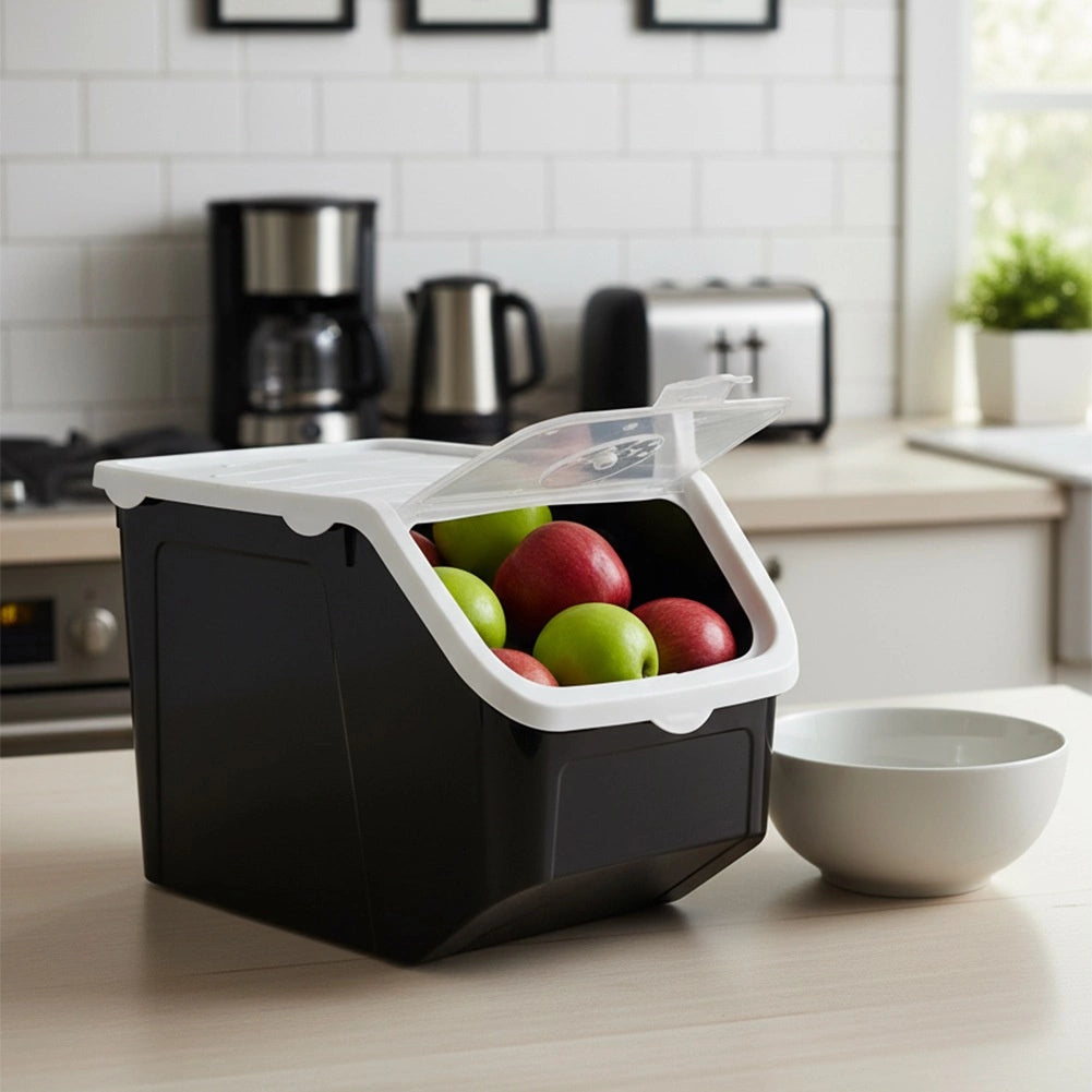 Vegetable Storage Container, 12L, Black, BPA-Free