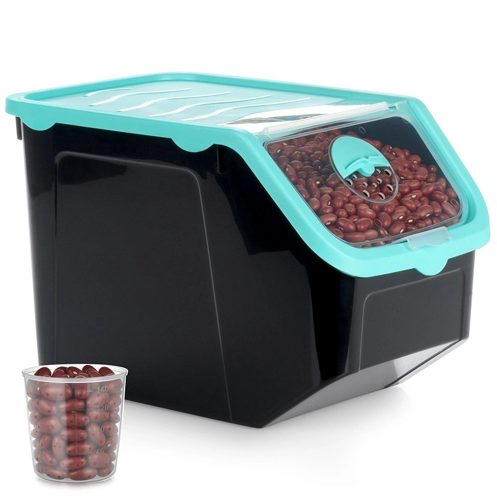 Vegetable Storage Container, 12L, Black, with Lid