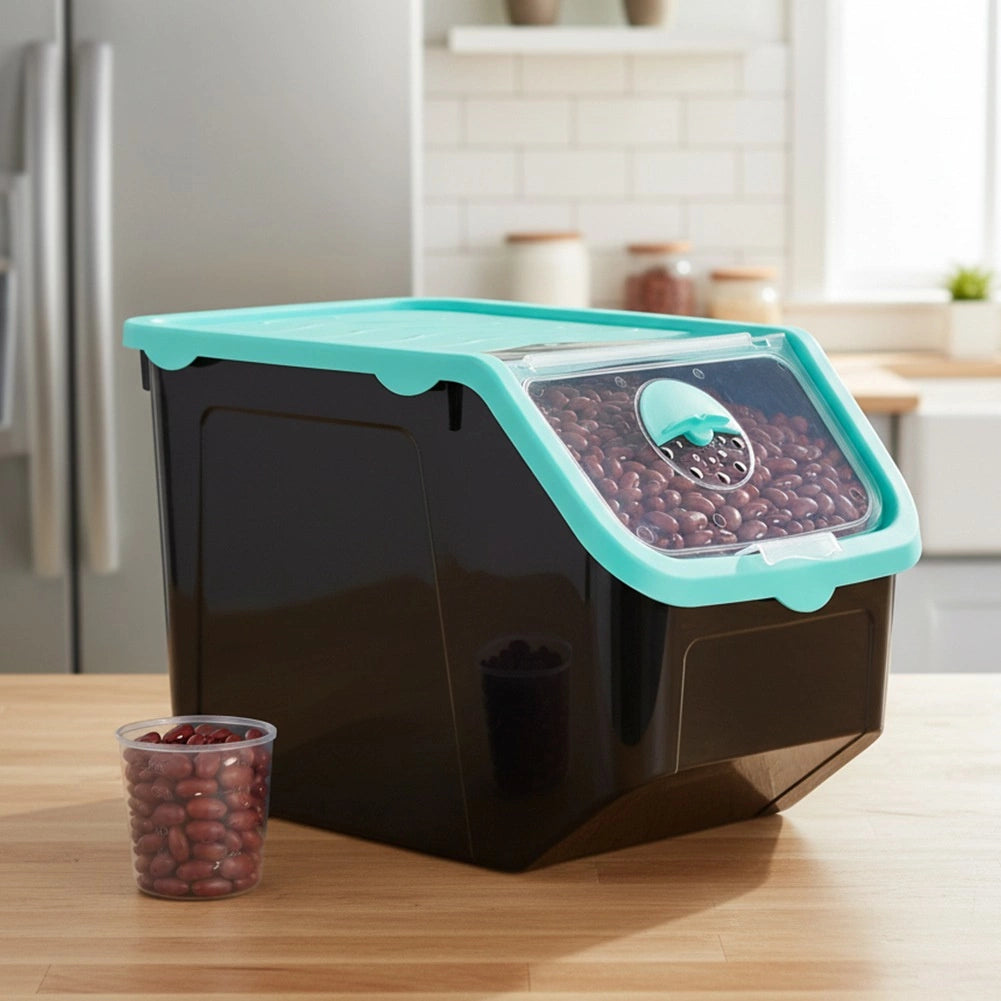 Vegetable Storage Container, 12L, Black, with Lid