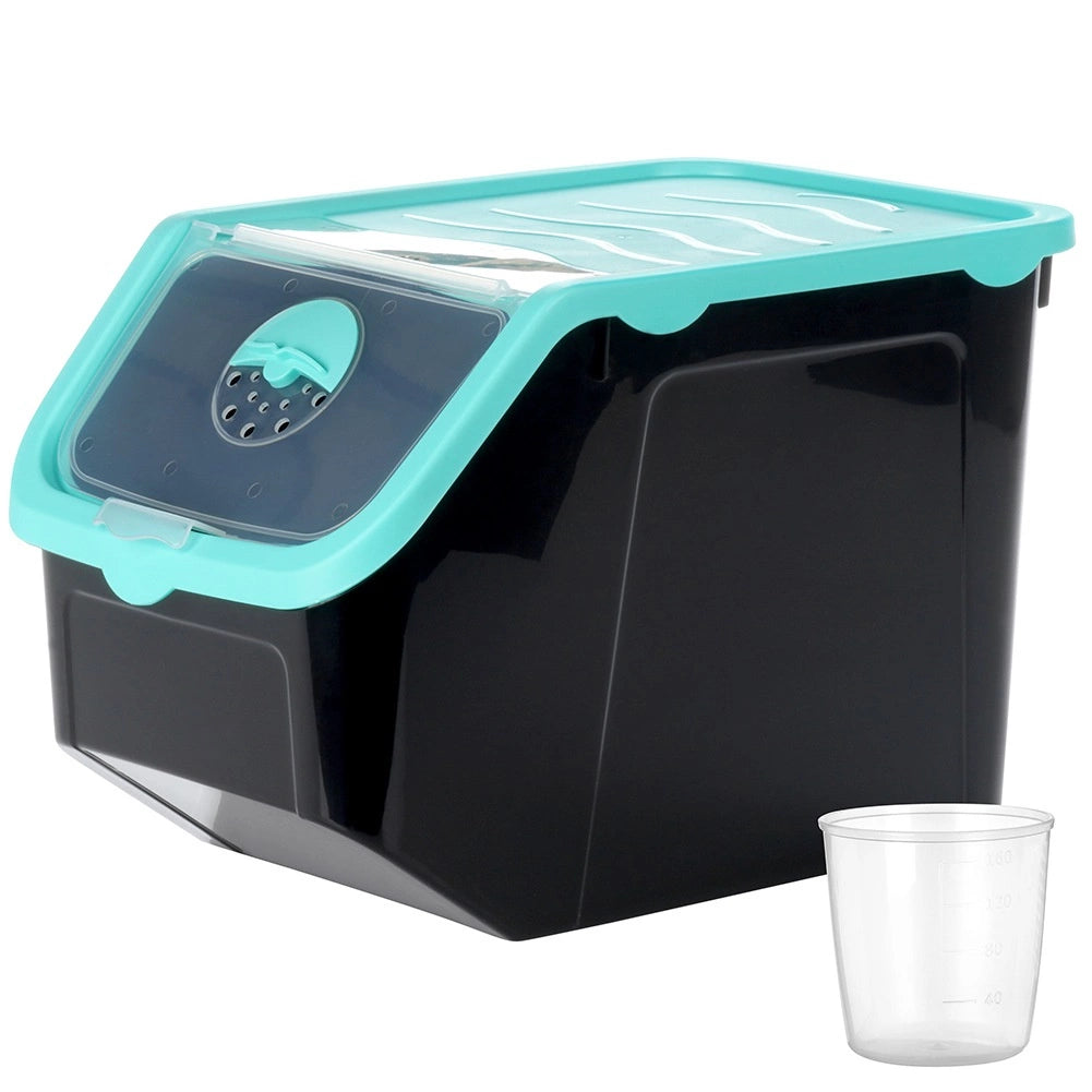 Vegetable Storage Container, 12L, Black, with Lid