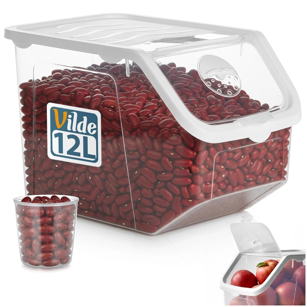 Vegetable Storage Container, 12L, Transparent with Lid