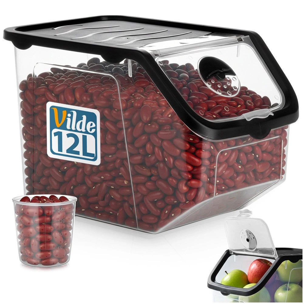 Vegetable Storage Container with Lid, 12L, BPA-Free