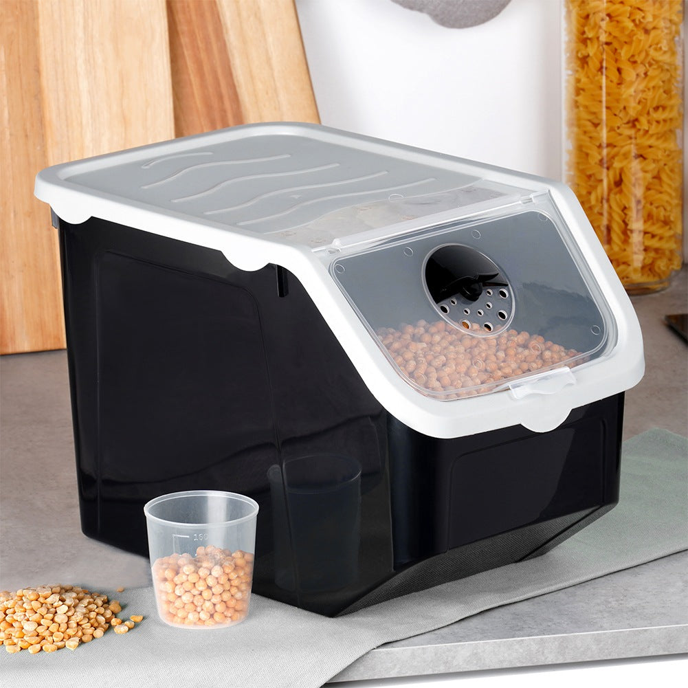 Vegetable and fruit container with lid black 12 l