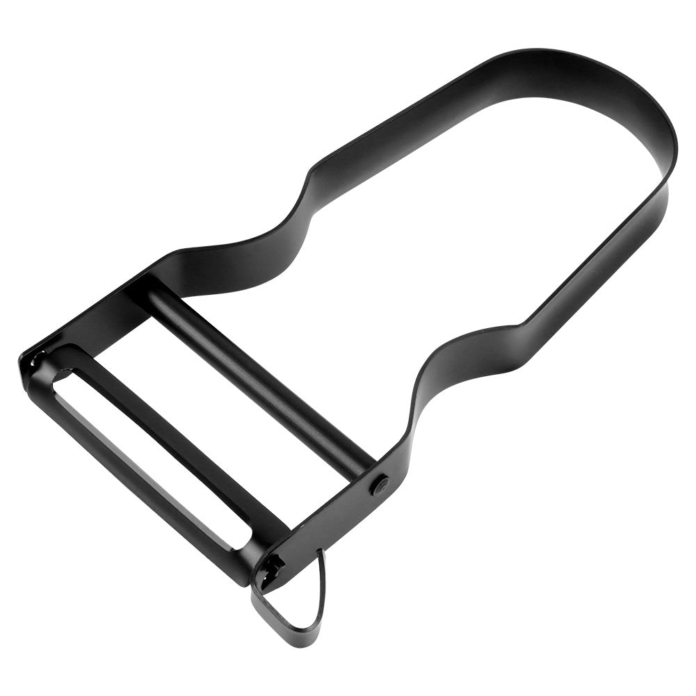 Vegetable and fruit peeler, steel, black, 11.5 cm