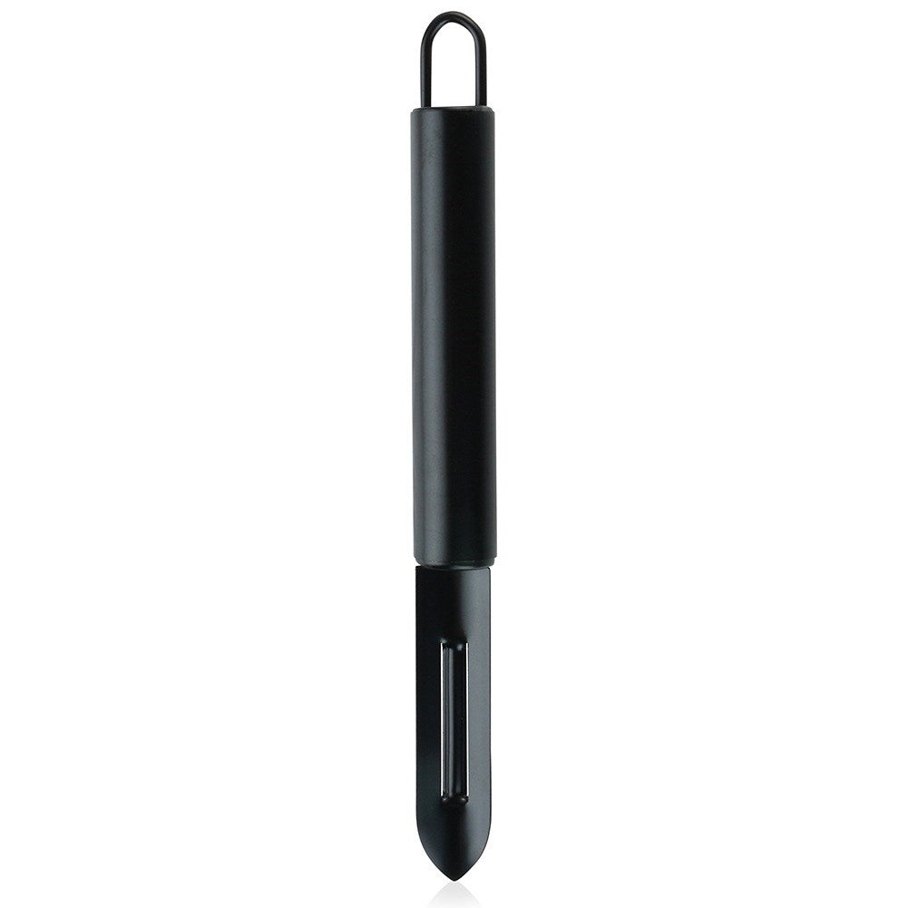 Vegetable and fruit peeler, steel, black, 19.5 cm