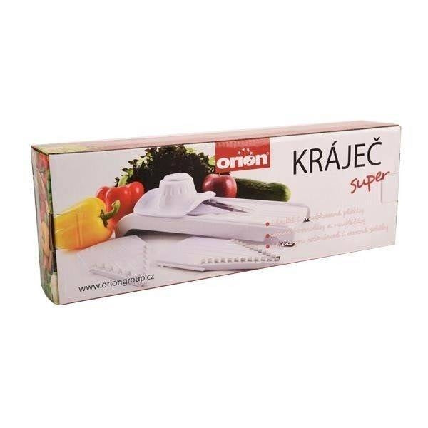 Vegetable slicer with replaceable inserts and steel blade