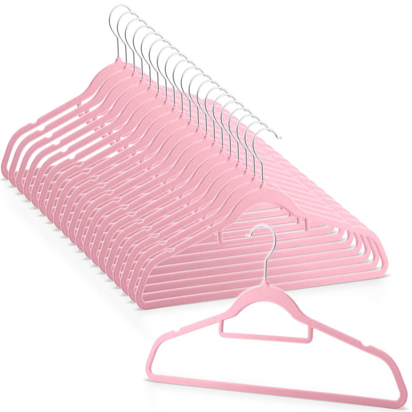 Velor clothes hangers 20 pcs MS-859 Massido