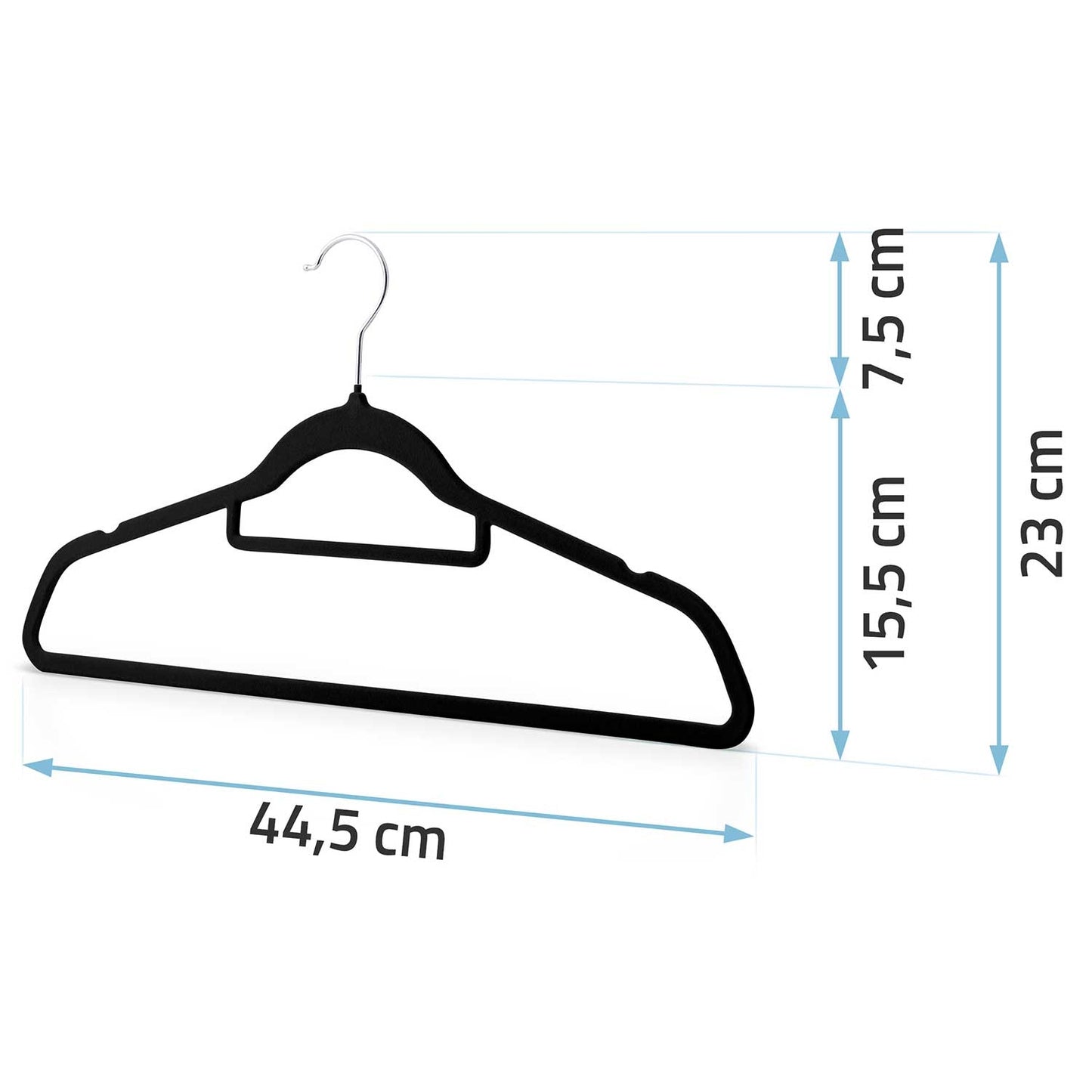 Velor clothes hangers 20 pcs MS-859 Massido