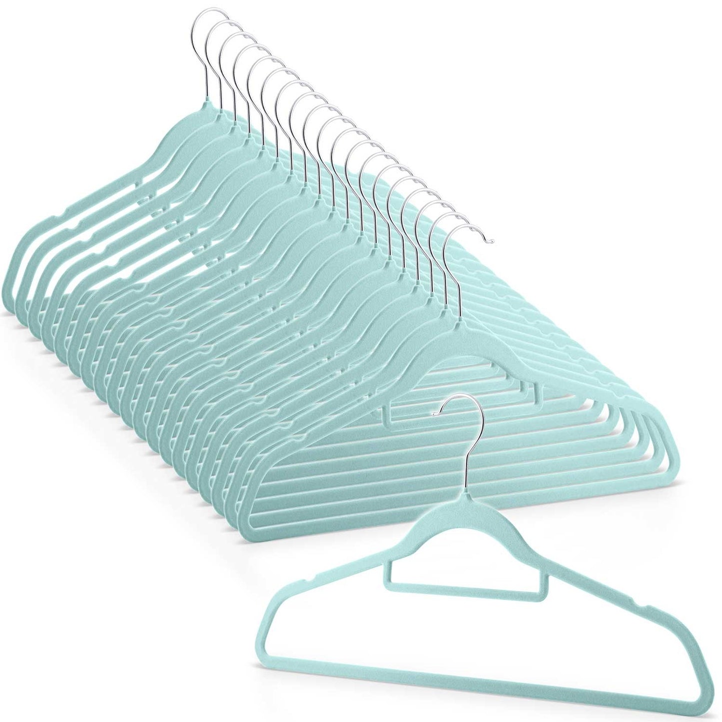 Velor clothes hangers 20 pcs MS-859 Massido