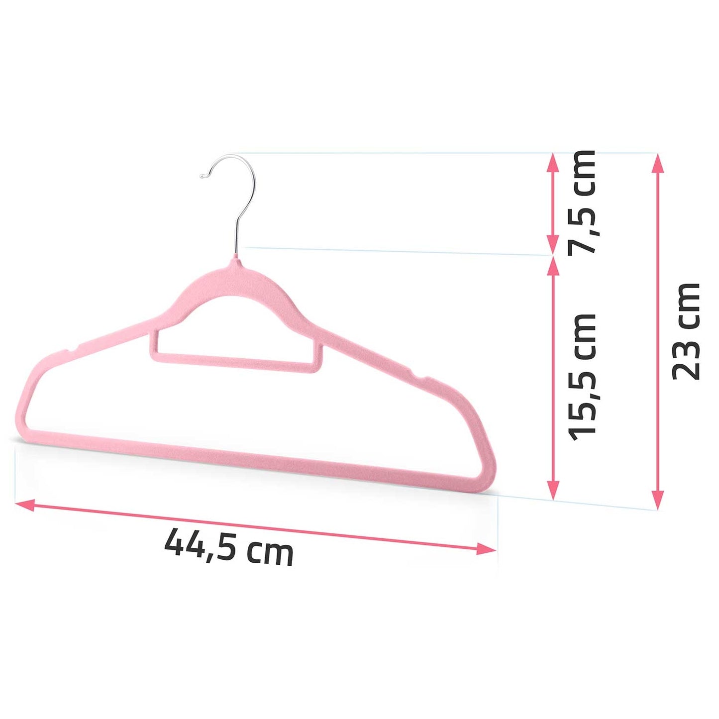 Velor clothes hangers 20 pcs MS-859 Massido