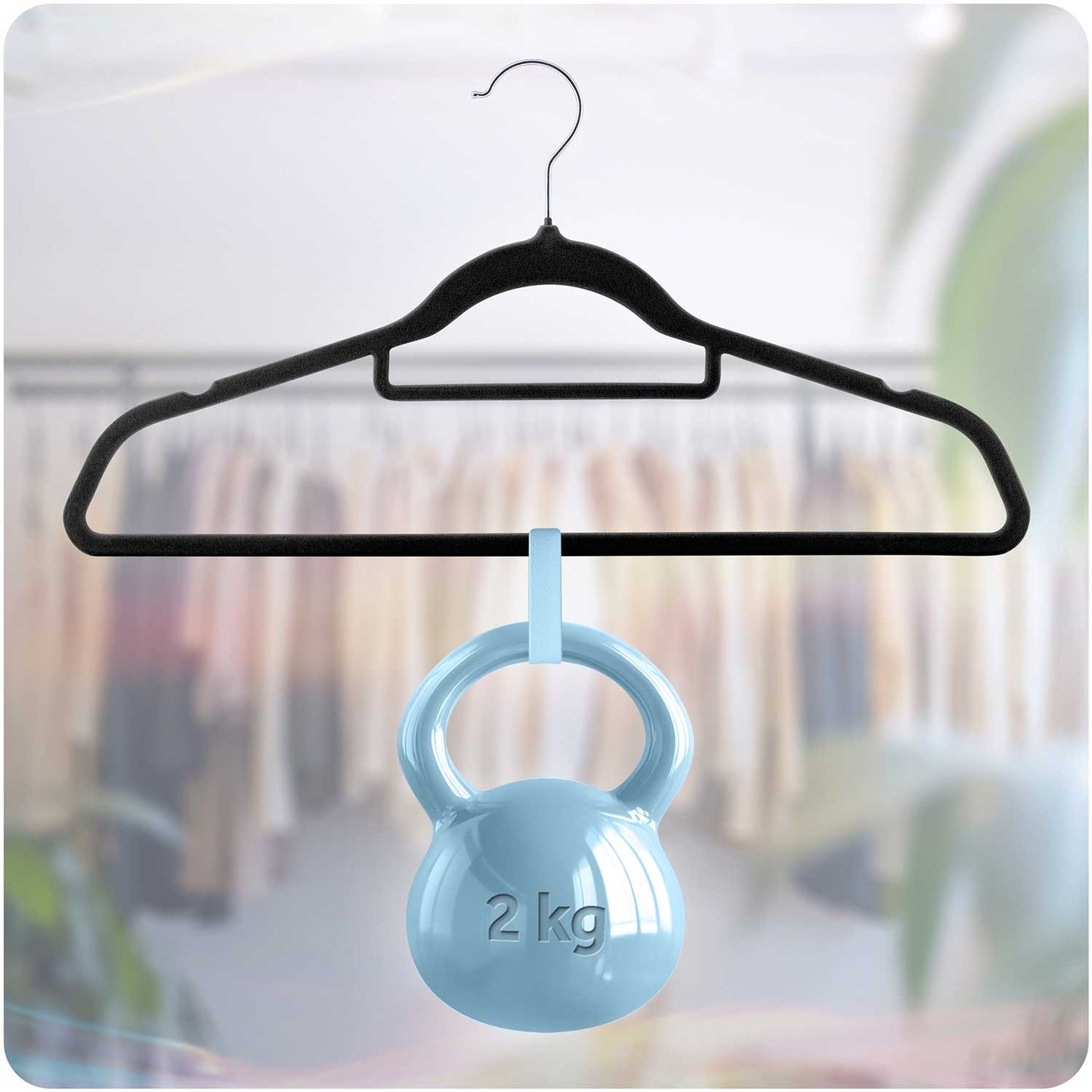 Velor clothes hangers 20 pcs MS-859 Massido