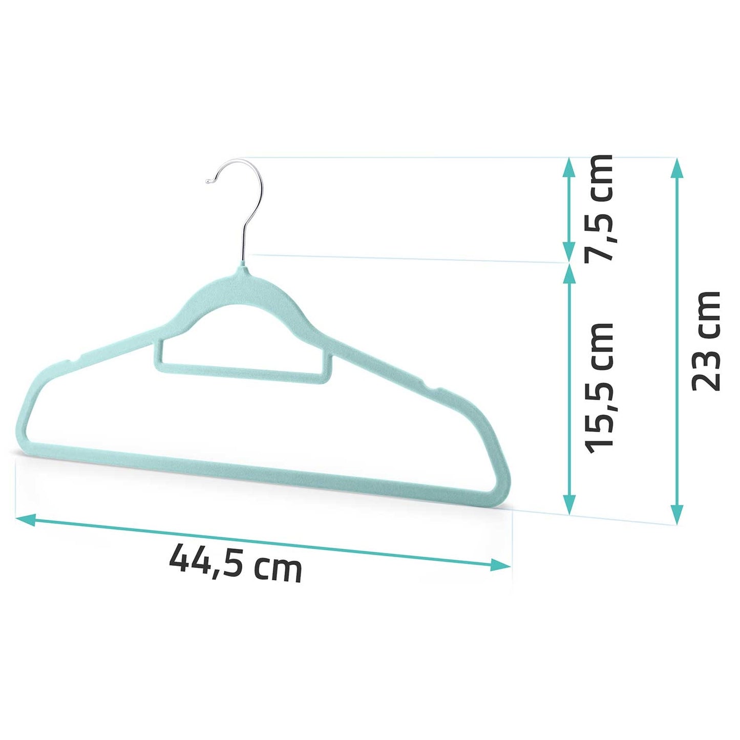 Velor clothes hangers 20 pcs MS-859 Massido