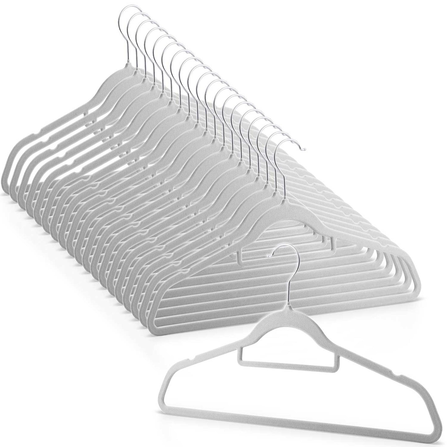 Velor clothes hangers 20 pcs MS-859 Massido