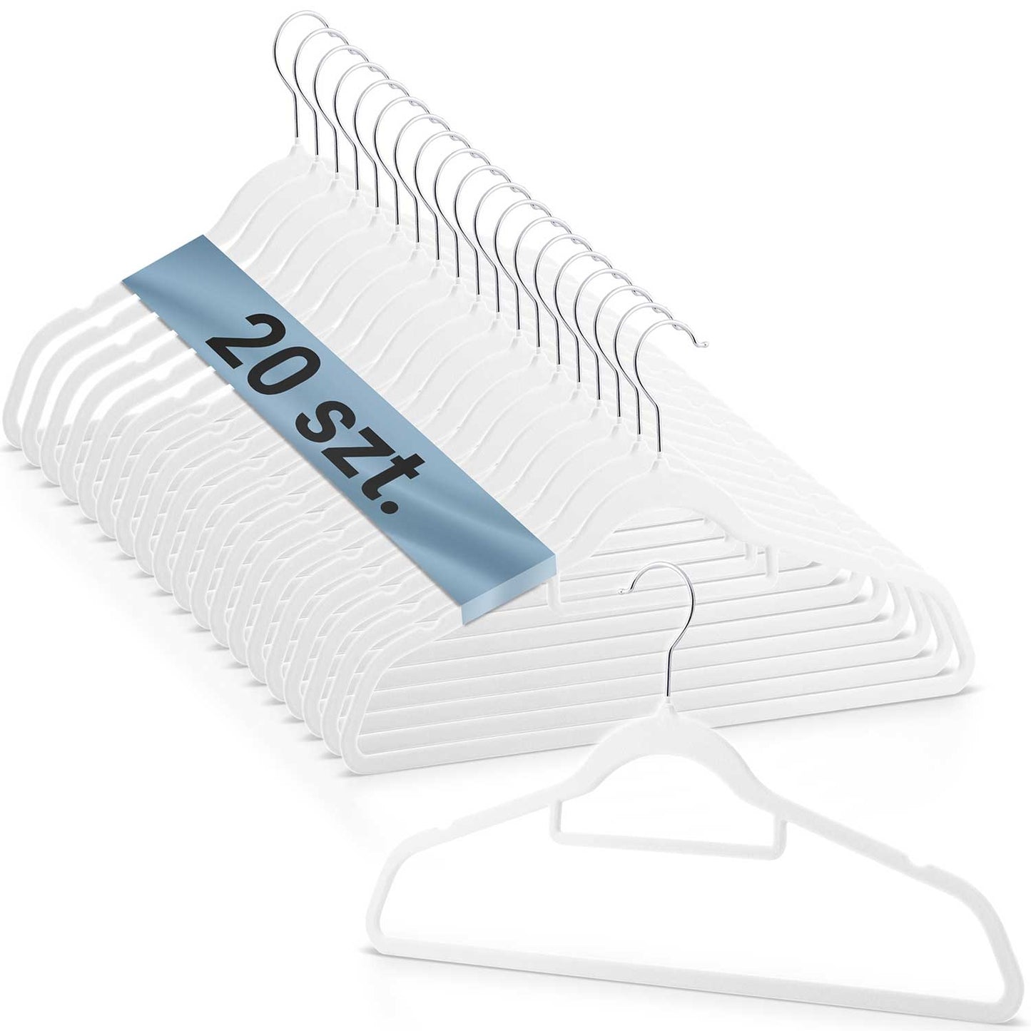 Velor clothes hangers 20 pcs MS-859 Massido