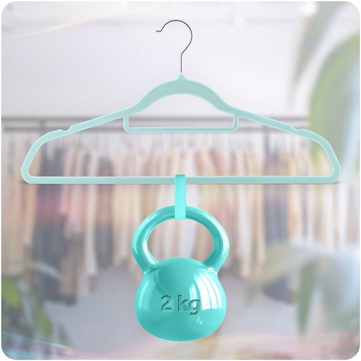 Velor clothes hangers 20 pcs MS-859 Massido