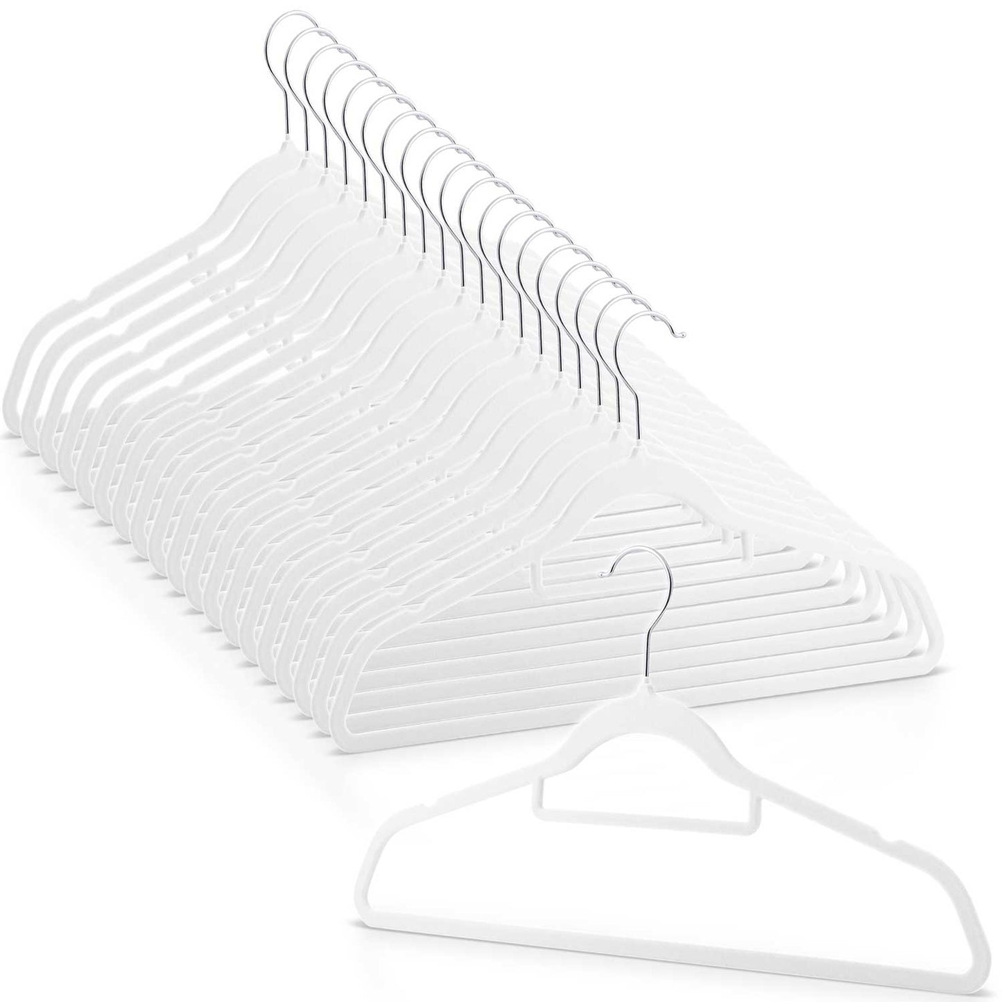 Velor clothes hangers 20 pcs MS-859 Massido