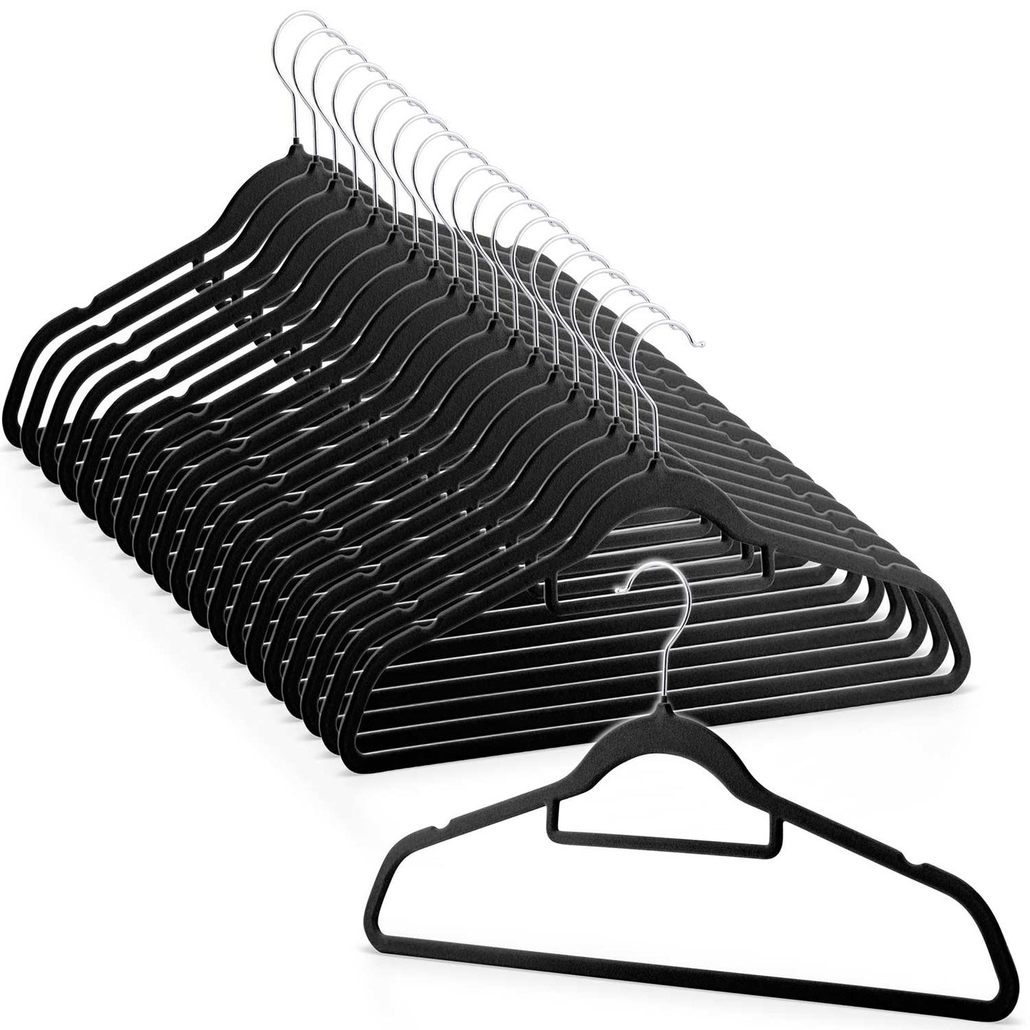 Velor clothes hangers 20 pcs MS-859 Massido