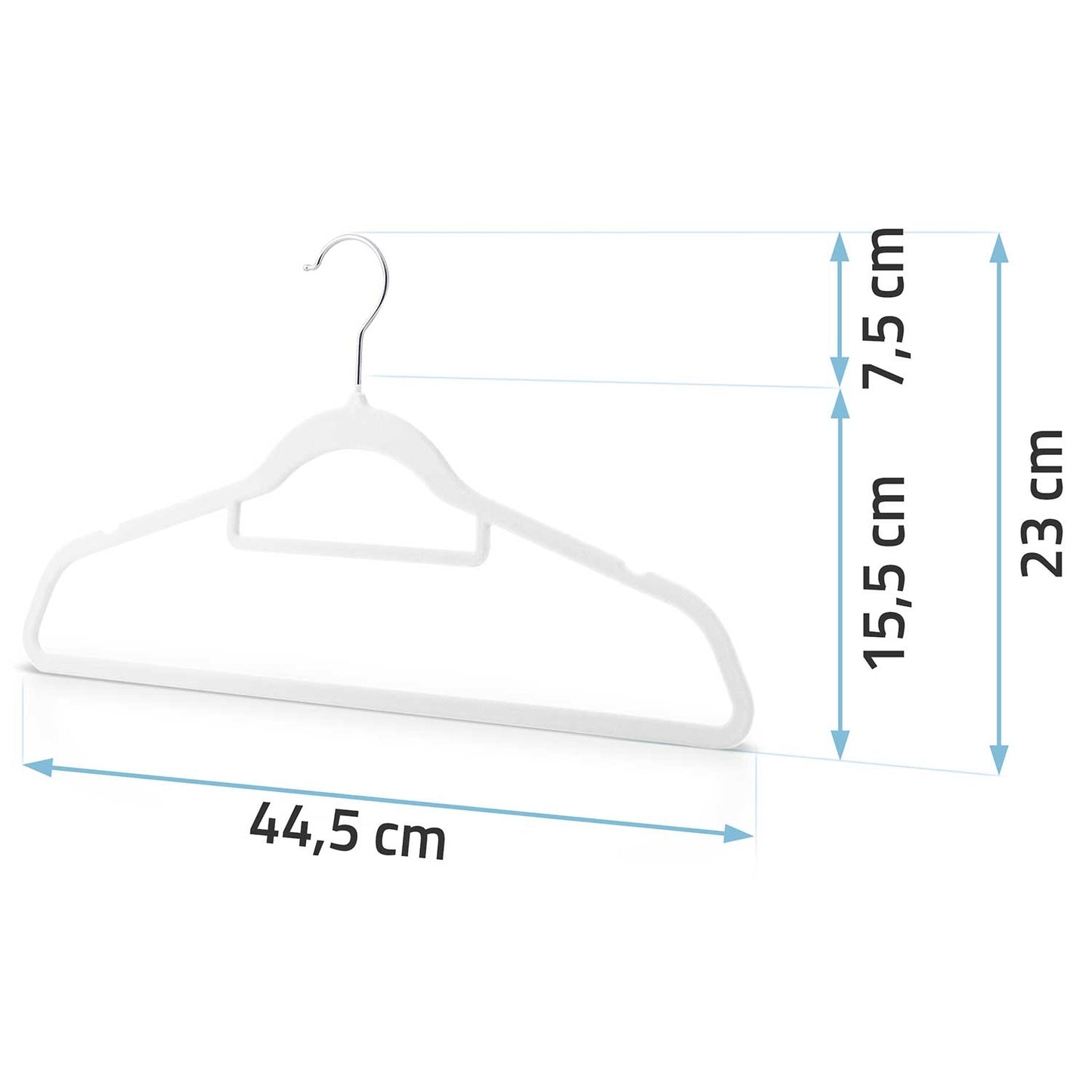 Velor clothes hangers 20 pcs MS-859 Massido
