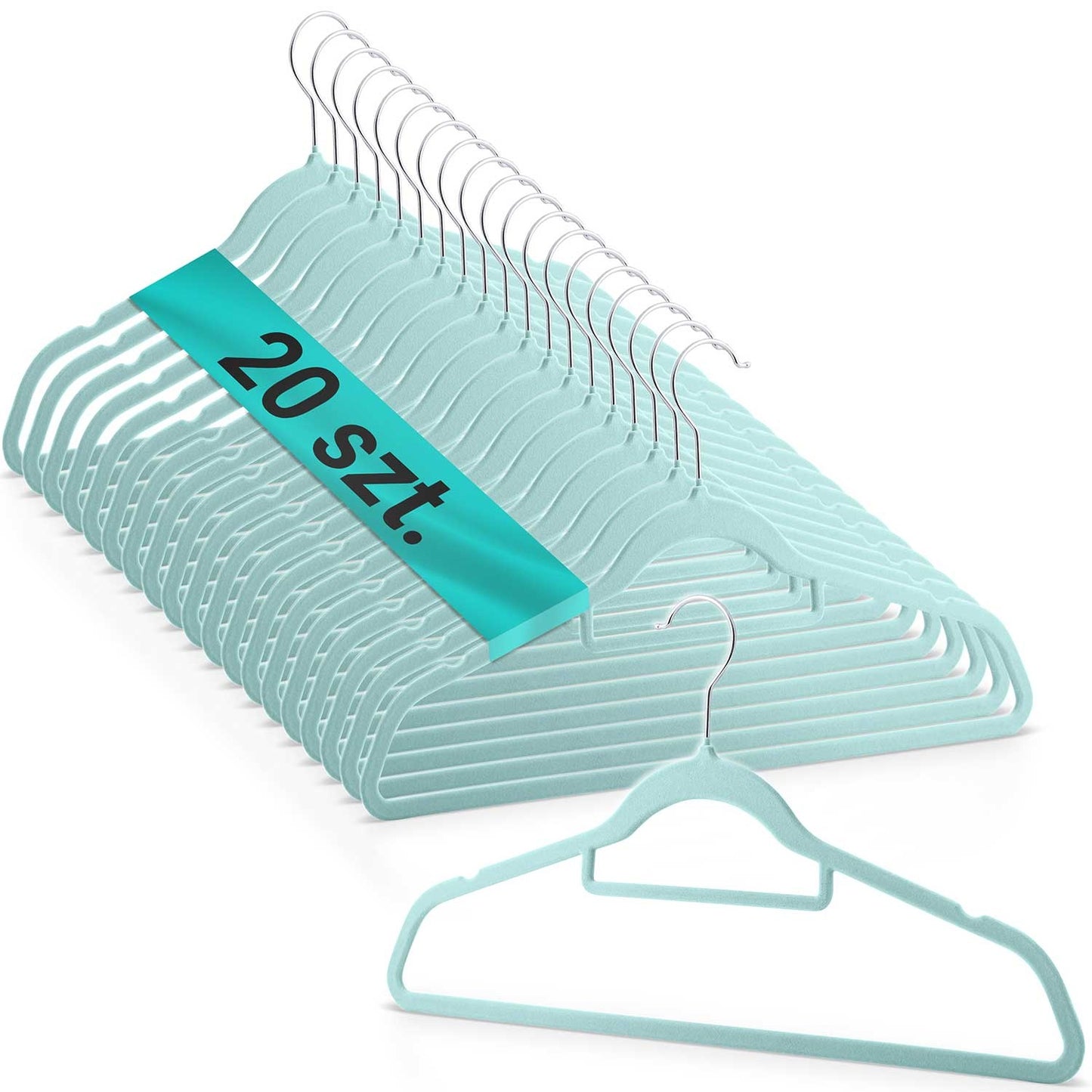 Velor clothes hangers 20 pcs MS-859 Massido