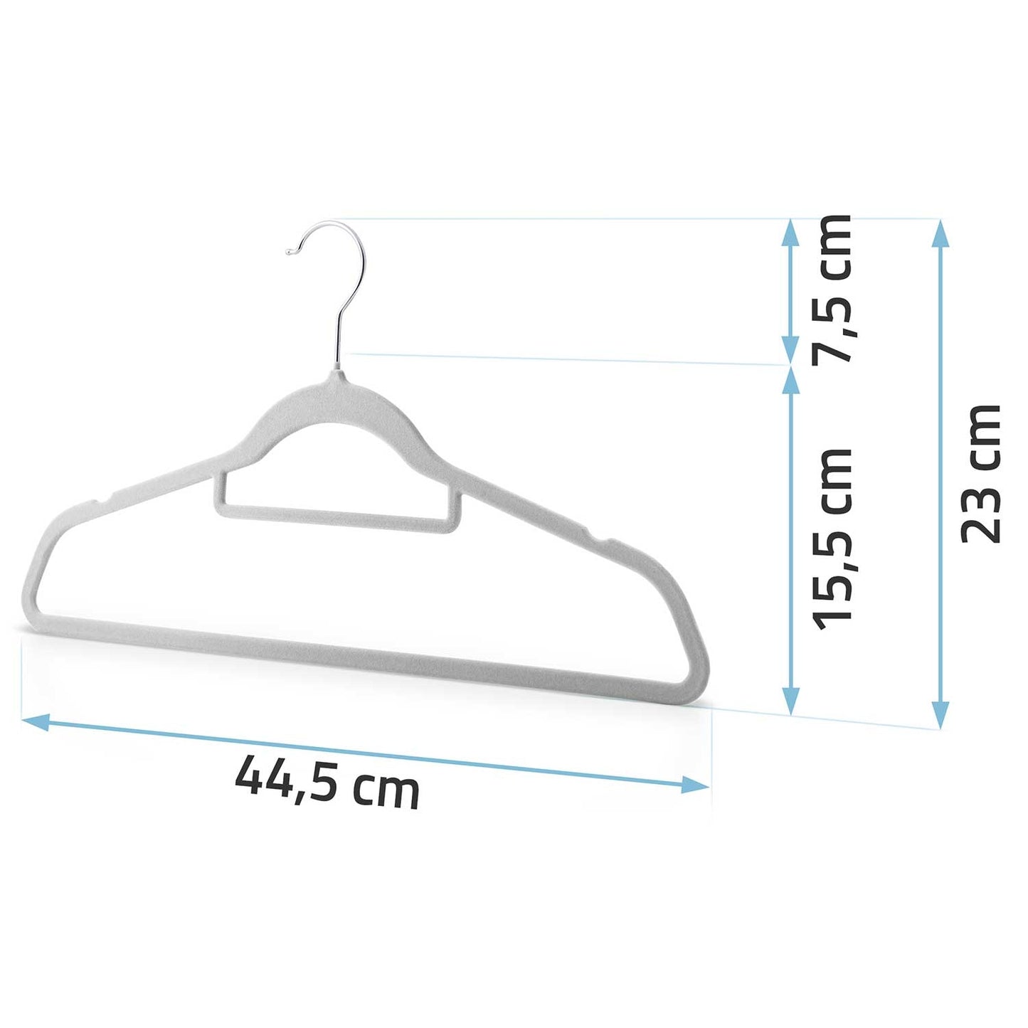Velor clothes hangers 20 pcs MS-859 Massido