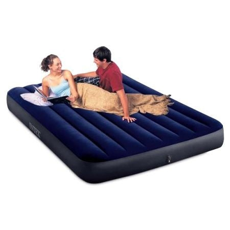 Velor inflatable mattress 191x137cm INTEX