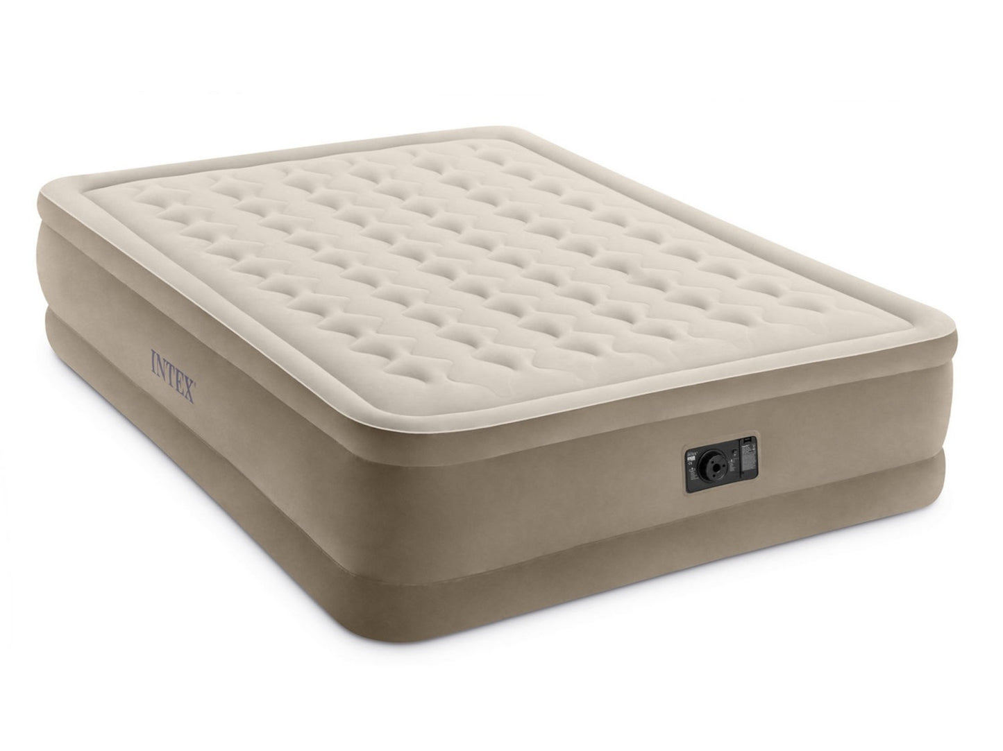 Velor mattress with electric pump. 203 x 152 x 42 cm INTEX 64458