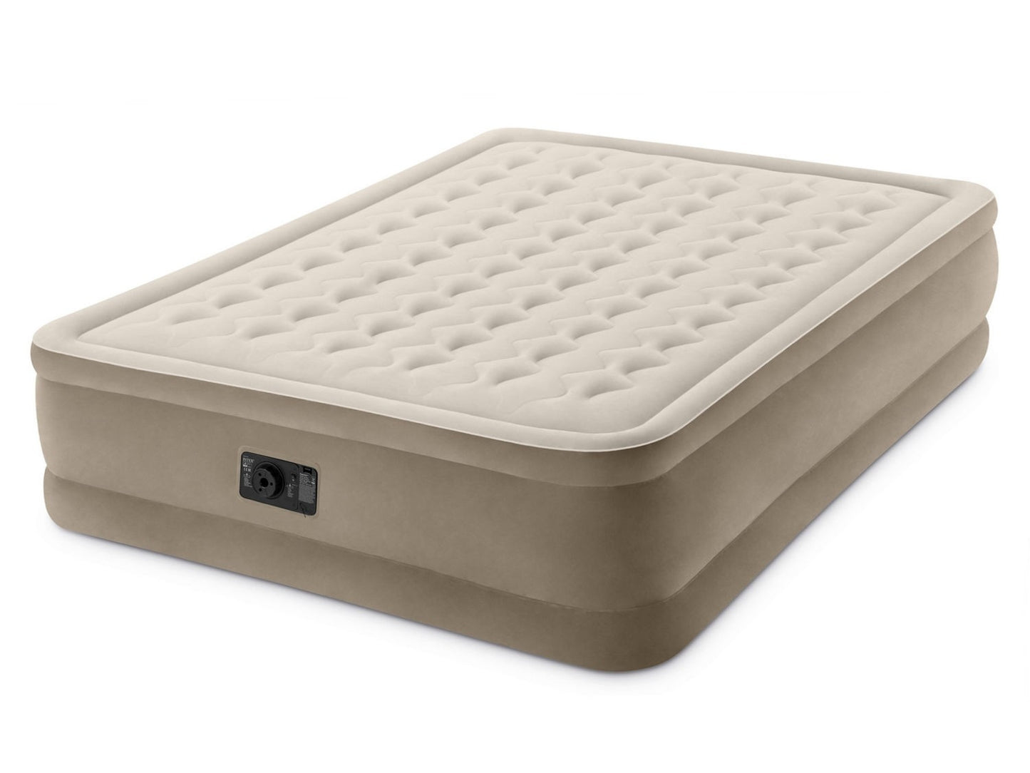 Velor mattress with electric pump. 203 x 152 x 42 cm INTEX 64458
