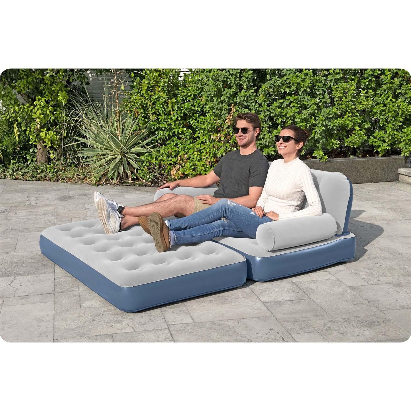 Velor sofa with built-in electric pump 188x152x64cm Bestway 75079