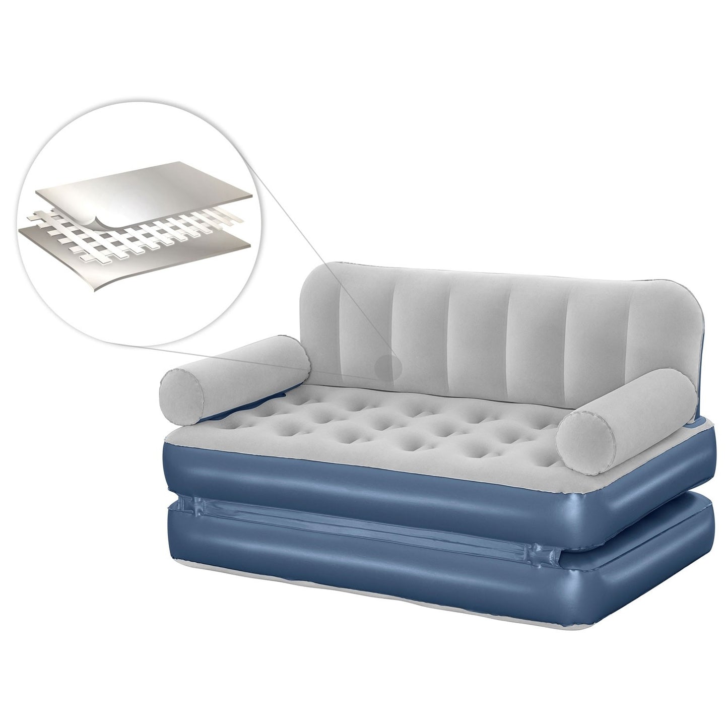 Velor sofa with built-in electric pump 188x152x64cm Bestway 75079