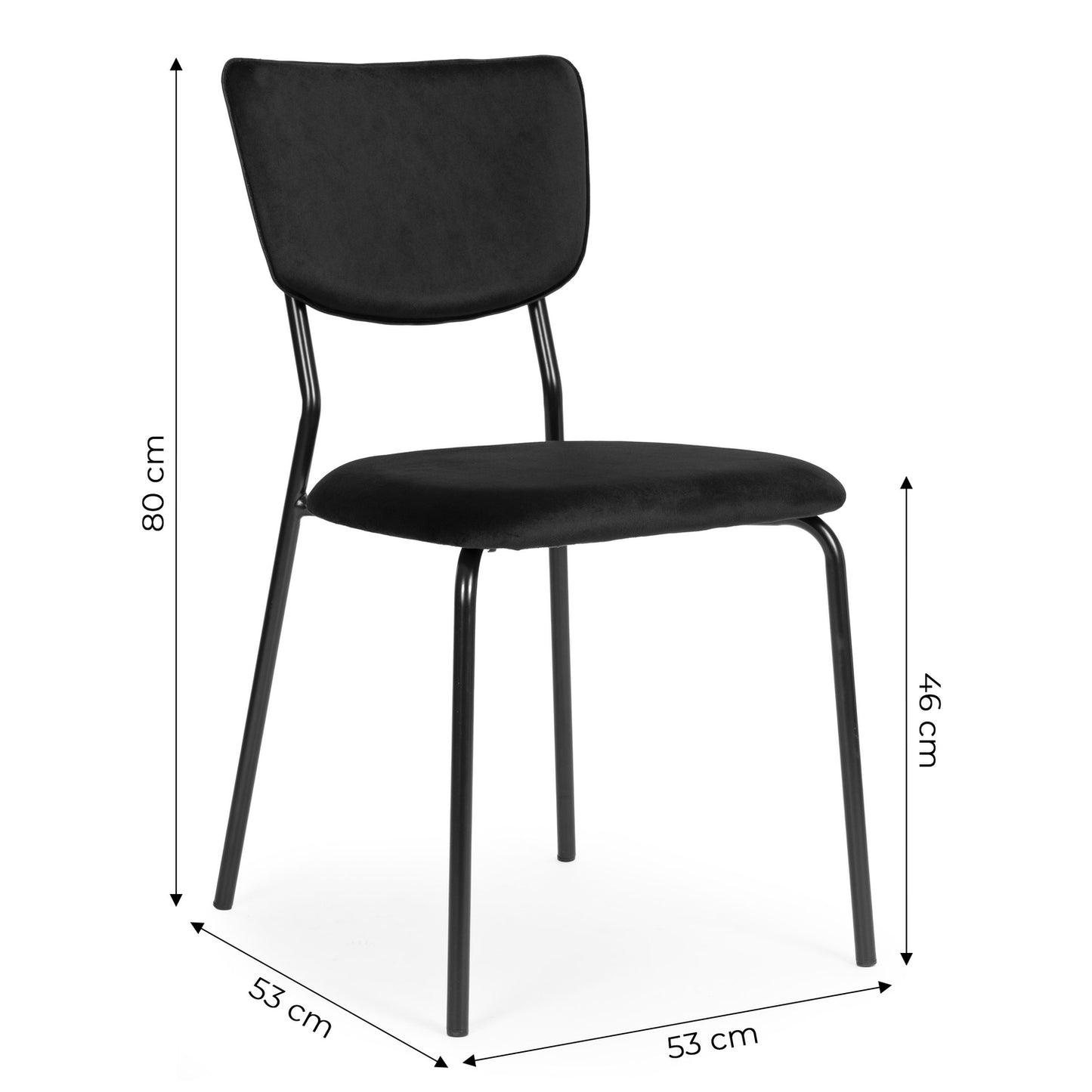 Velvet Dining Chairs Set of 4, Black – Ergonomic, Durable