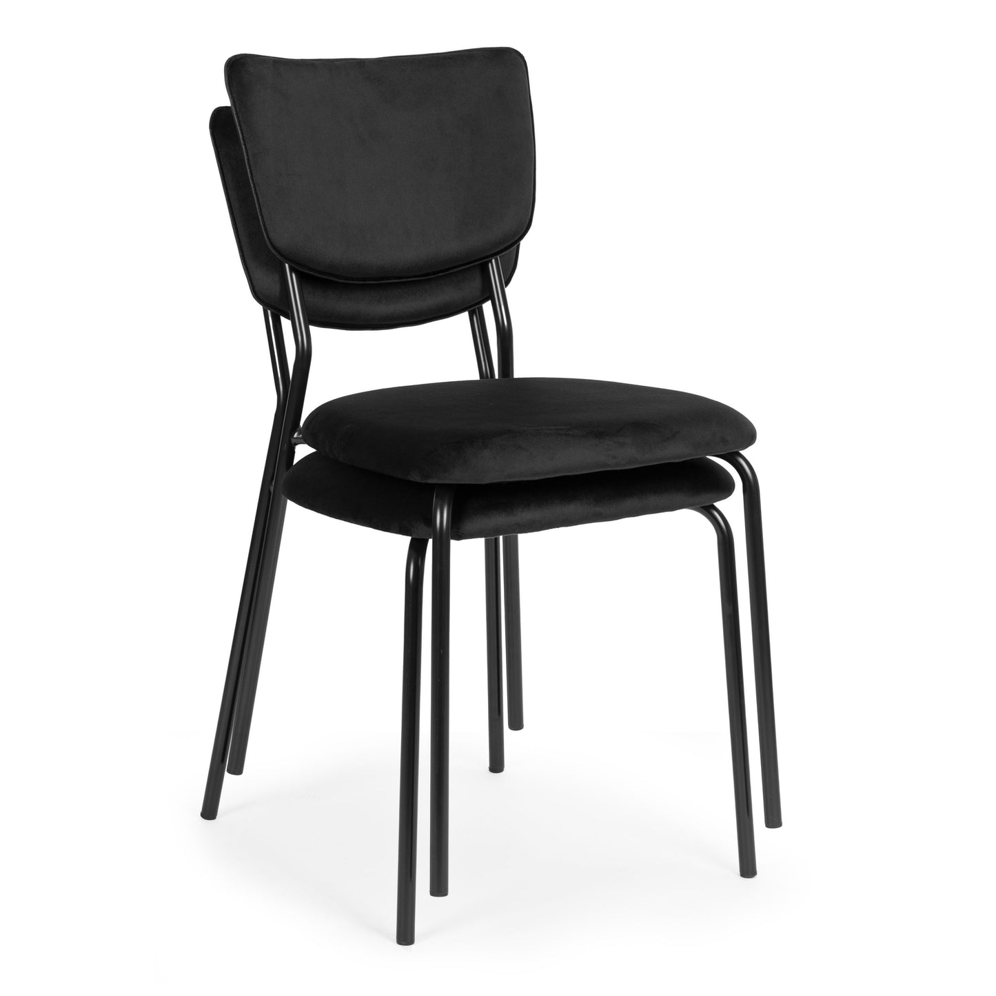 Velvet Dining Chairs Set of 4, Black – Ergonomic, Durable