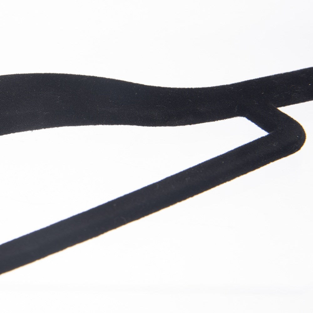 Velvet clothes hangers, black, rotating, 45x23.5 cm, 5 pcs.