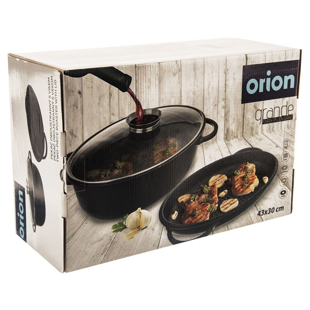 Versatile 10L pot with grill pan and glass lid
