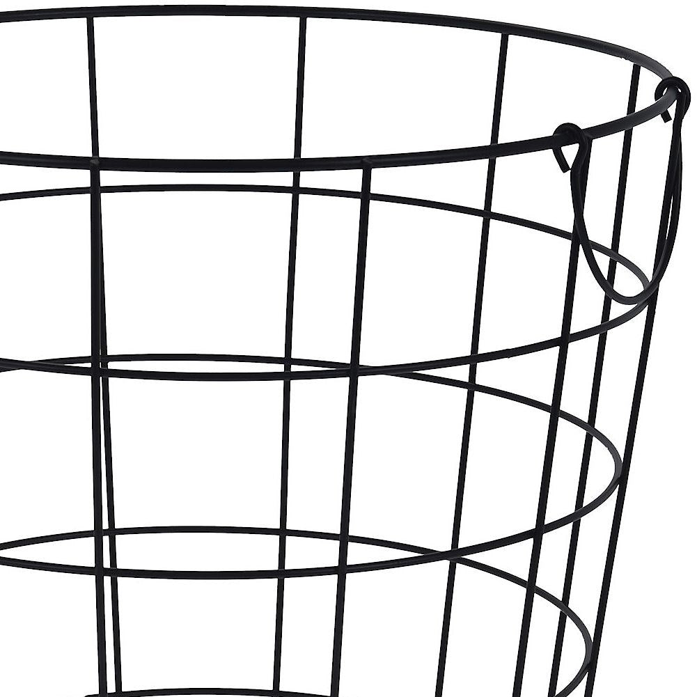 Versatile Black Storage Basket for Home and Office