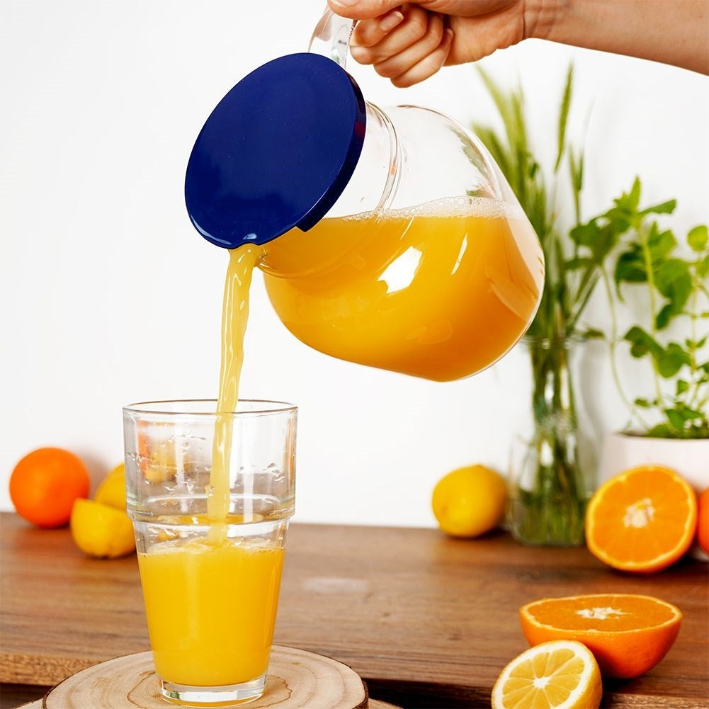 Versatile Glass Pitcher with Lid, Spout and Handle for Beverages